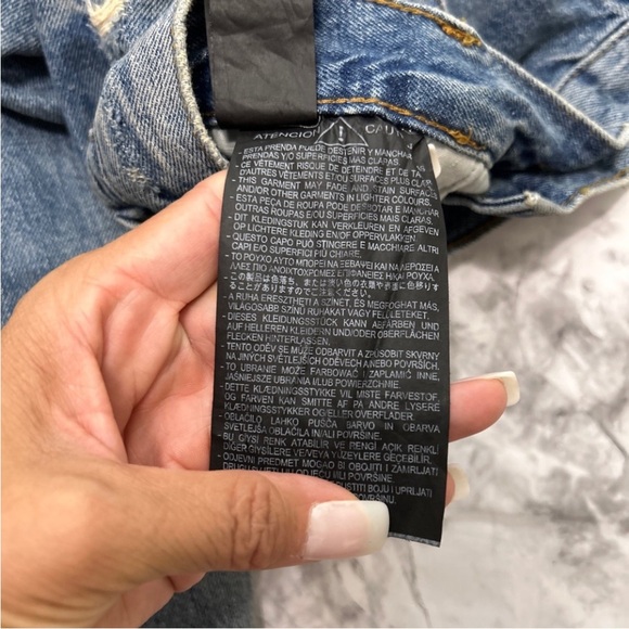 ZARA "The New Daddy" Jeans Wide Straight Leg High Waisted
Ripped Frayed Sz 2 16 - Picture 6 of 11